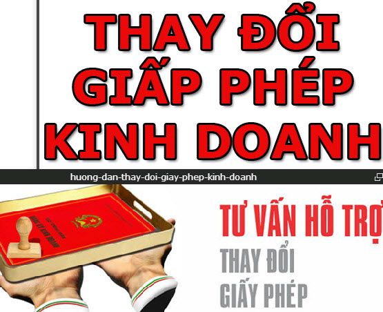 Hướng dẫn thay đổi giấy phép kinh doanh