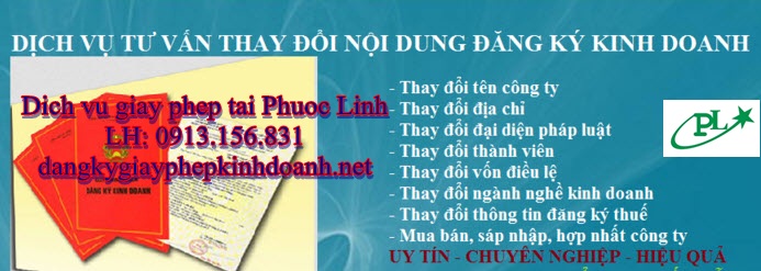 Thay đổi ngành nghề kinh doanh 